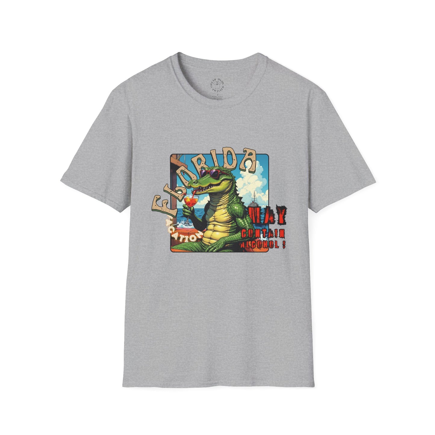Florida Alligator Unisex Softstyle T-Shirt - Retro Vibe Casual Tee,vacation ,florida,