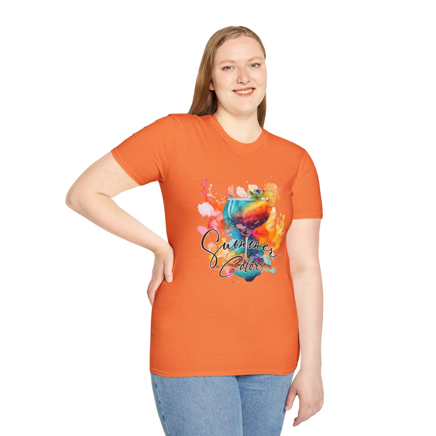 Colorful Artistic T-Shirt with Inspirational Design, Unisex Softstyle Tee, Gift for Art Lovers, Casual Wear, Birthday Gift Idea