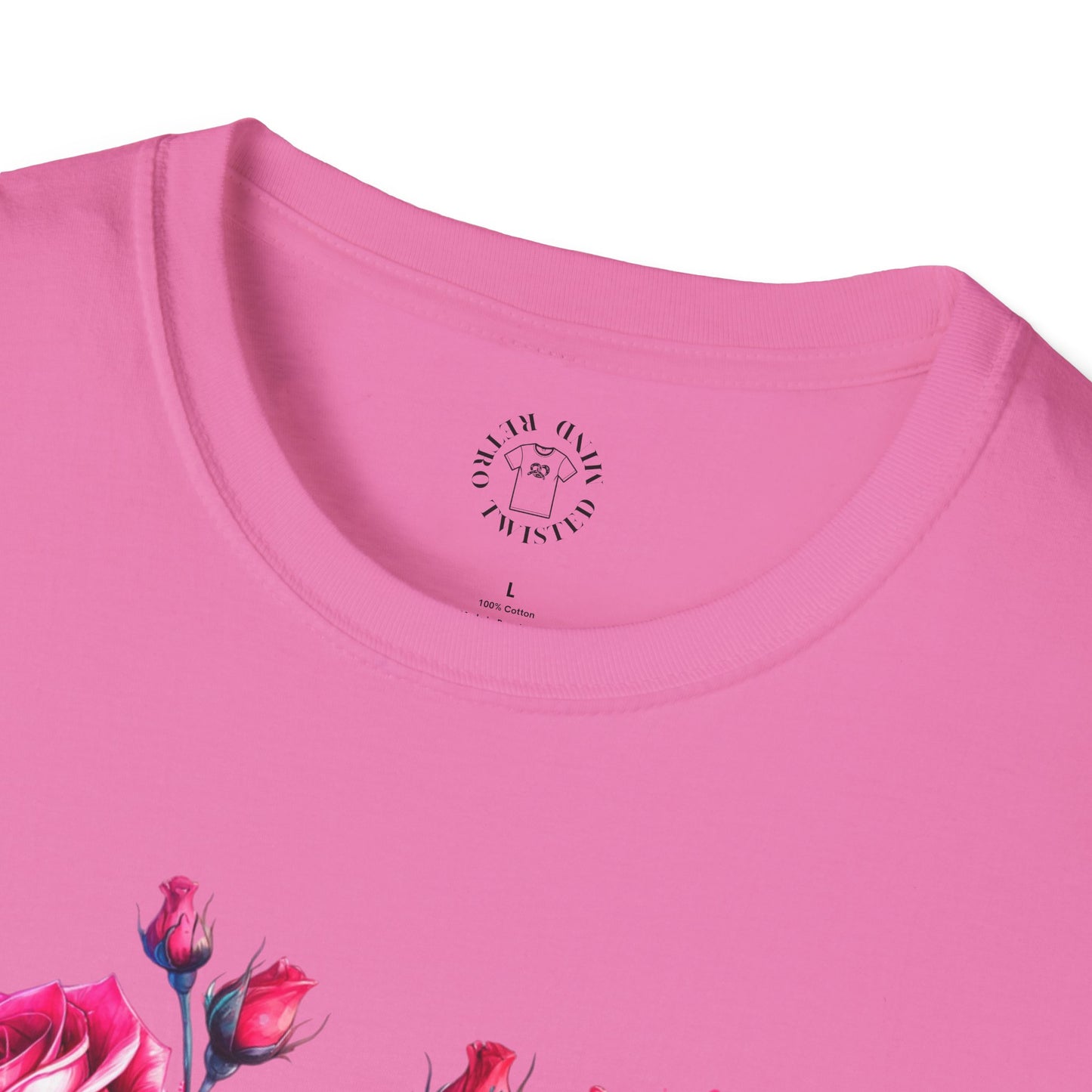 Floral Heart Open Unisex Softstyle T-Shirt.twisted.love