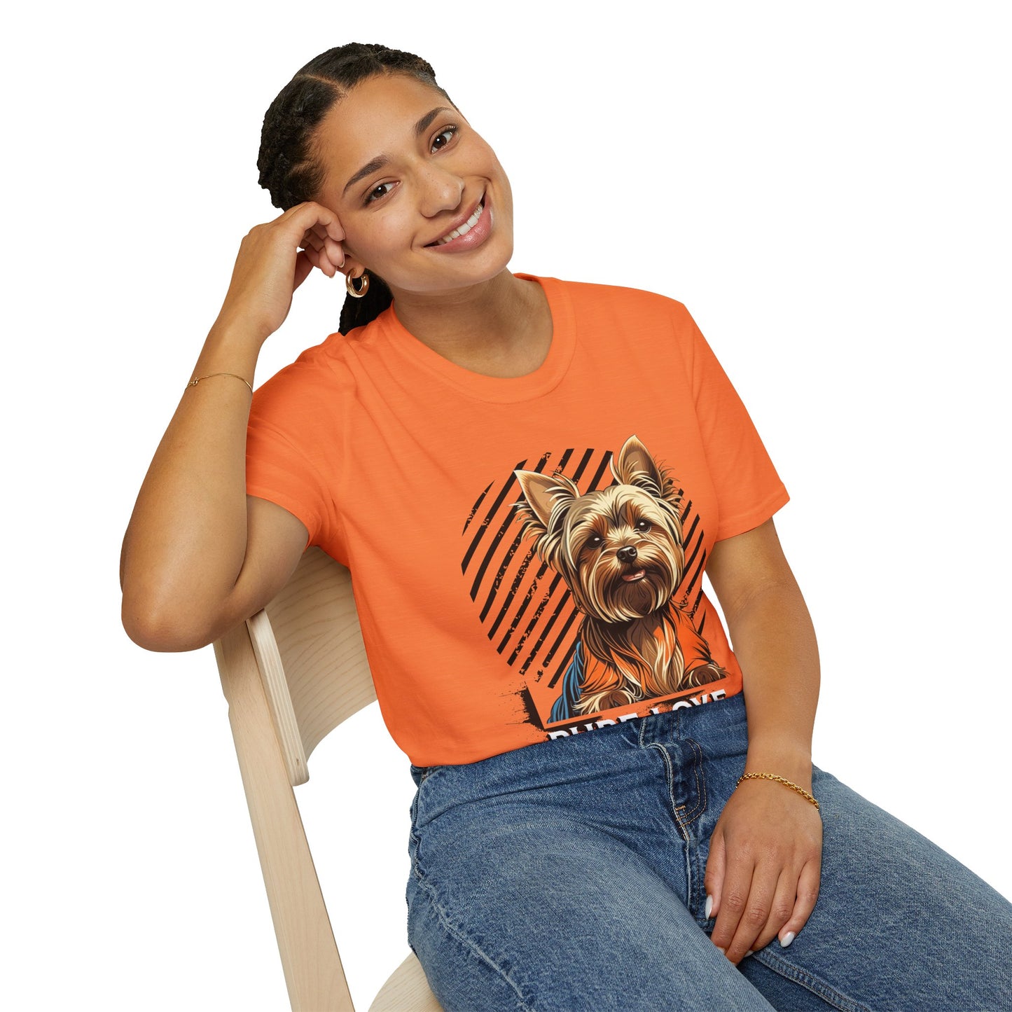 Pure Love Yorkie Unisex Softstyle T-Shirt