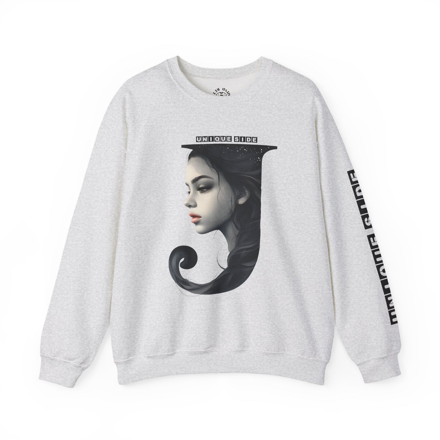 Letter J, Stylish Artistic Sweatshirt, Trendy Crewneck, Graphic Sweater, Cozy Unisex Top, Unique Gift for Art Lovers, Everyday Comfort
