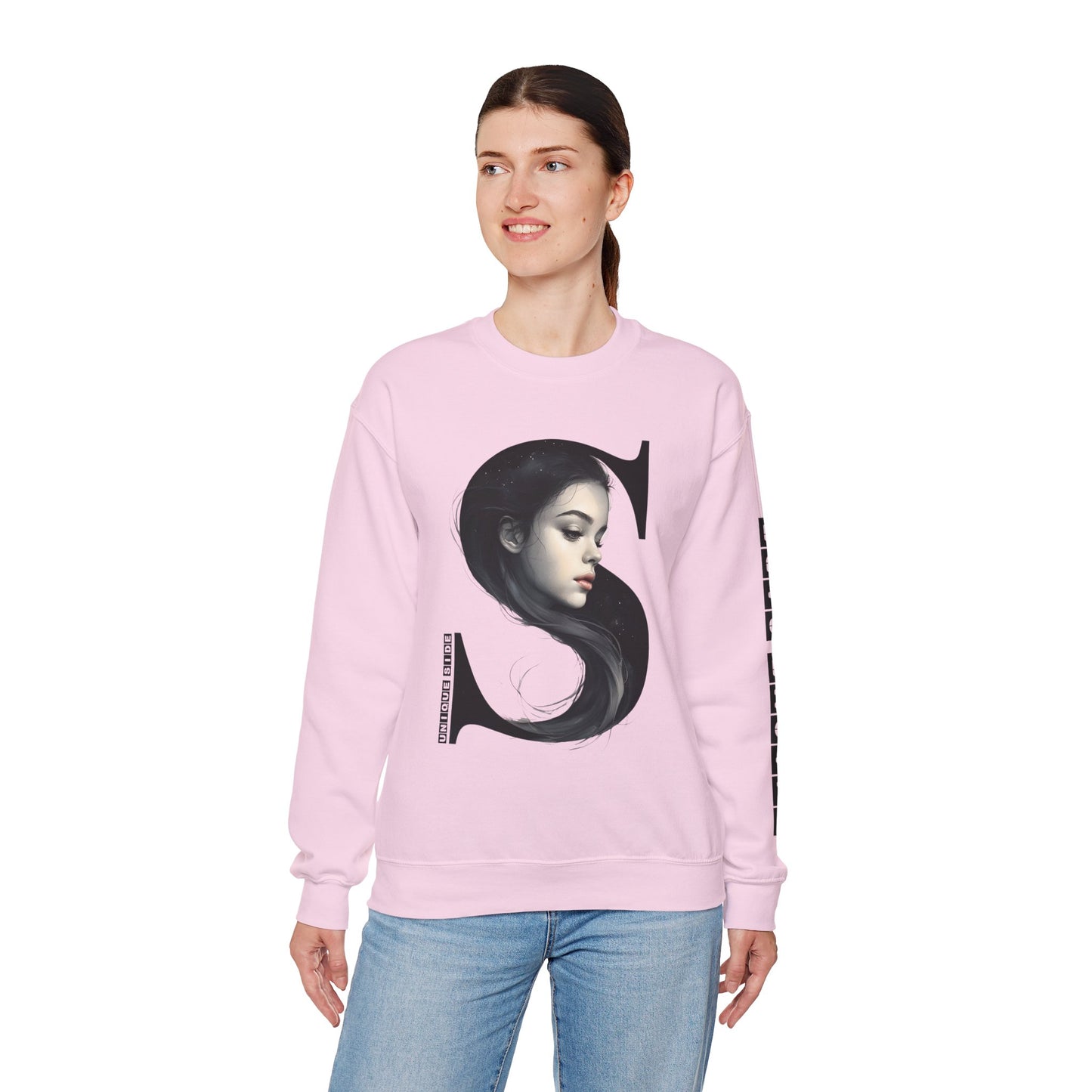 Letter S, Stylish Artistic Sweatshirt, Trendy Crewneck, Graphic Sweater, Cozy Unisex Top, Unique Gift for Art Lovers, Everyday Comfort
