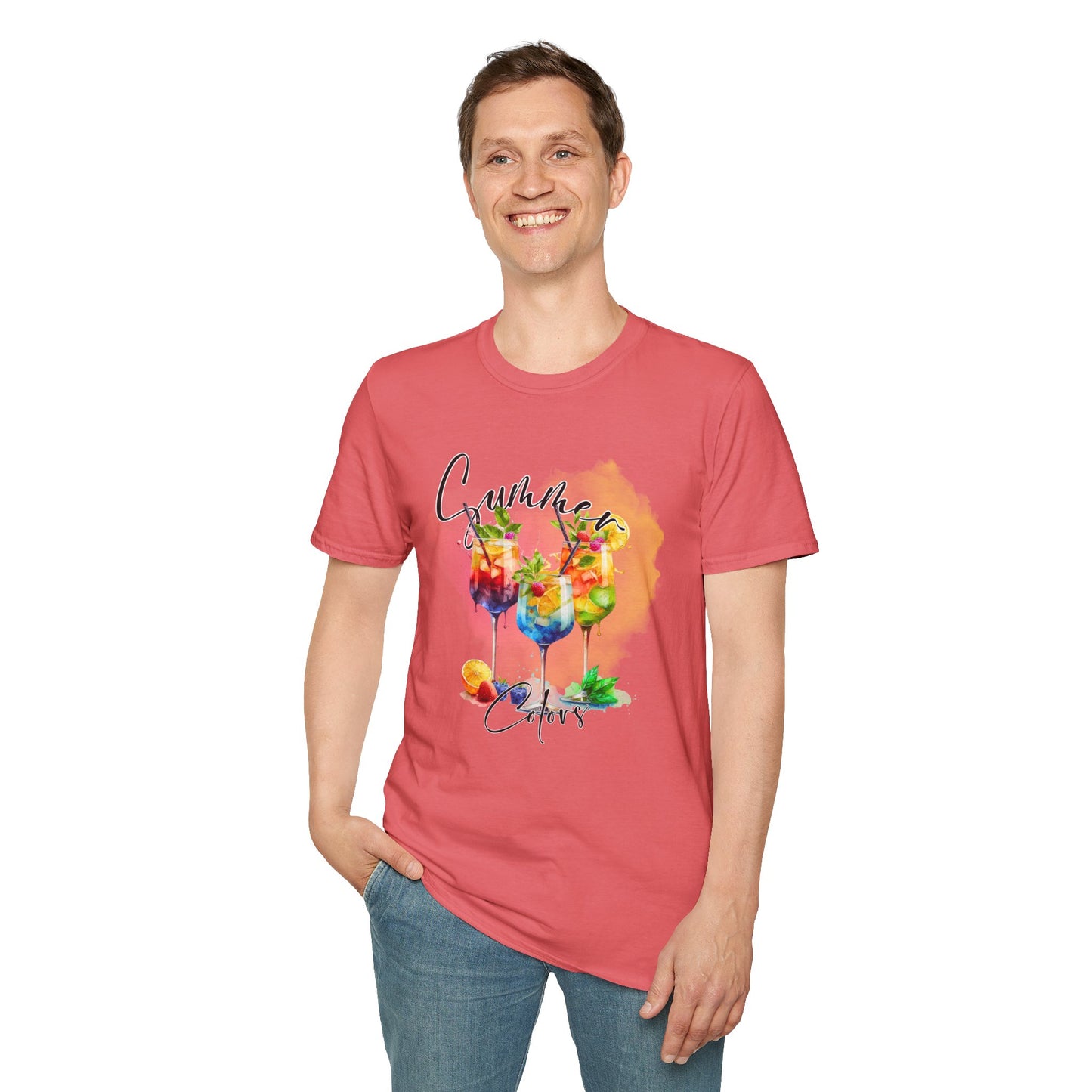 Colorful Floral Summer Unisex T-Shirt, Boho Shirt, Gift for Her, Vacation Tee, Festival Apparel, Summer Outfit