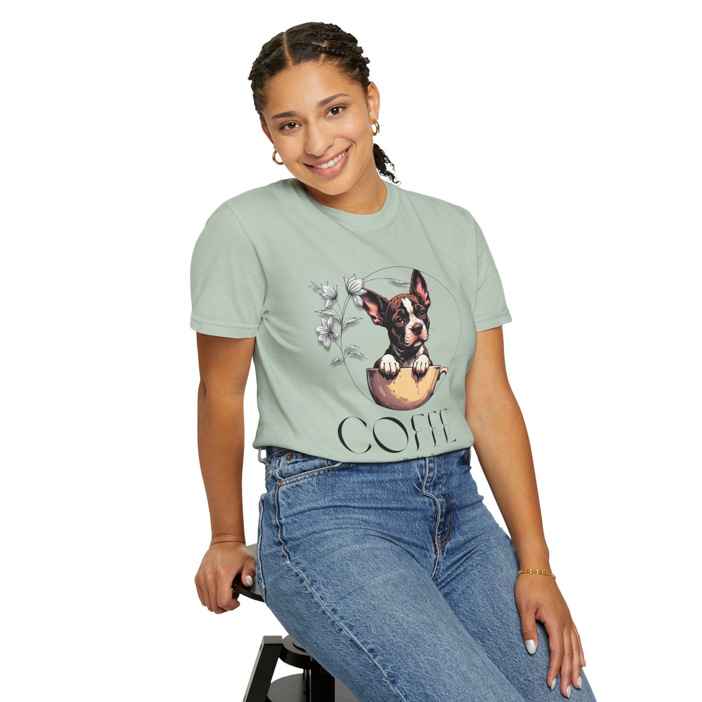 Coffee Pup Unisex Garment-Dyed T-shirt