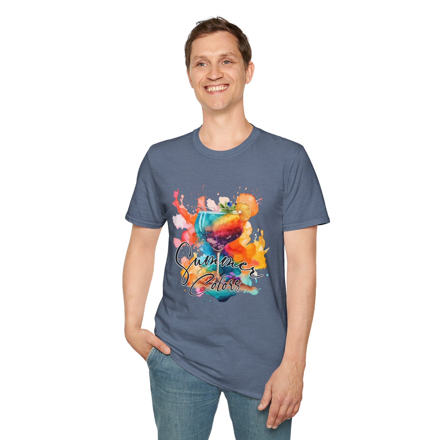 Colorful Artistic T-Shirt with Inspirational Design, Unisex Softstyle Tee, Gift for Art Lovers, Casual Wear, Birthday Gift Idea