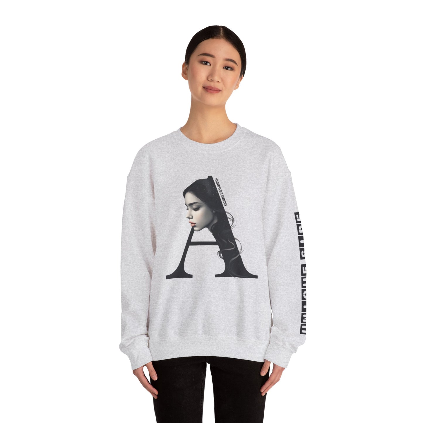 Letter A,Stylish Artistic Sweatshirt, Trendy Crewneck, Graphic Sweater, Cozy Unisex Top, Unique Gift for Art Lovers, Everyday Comfort