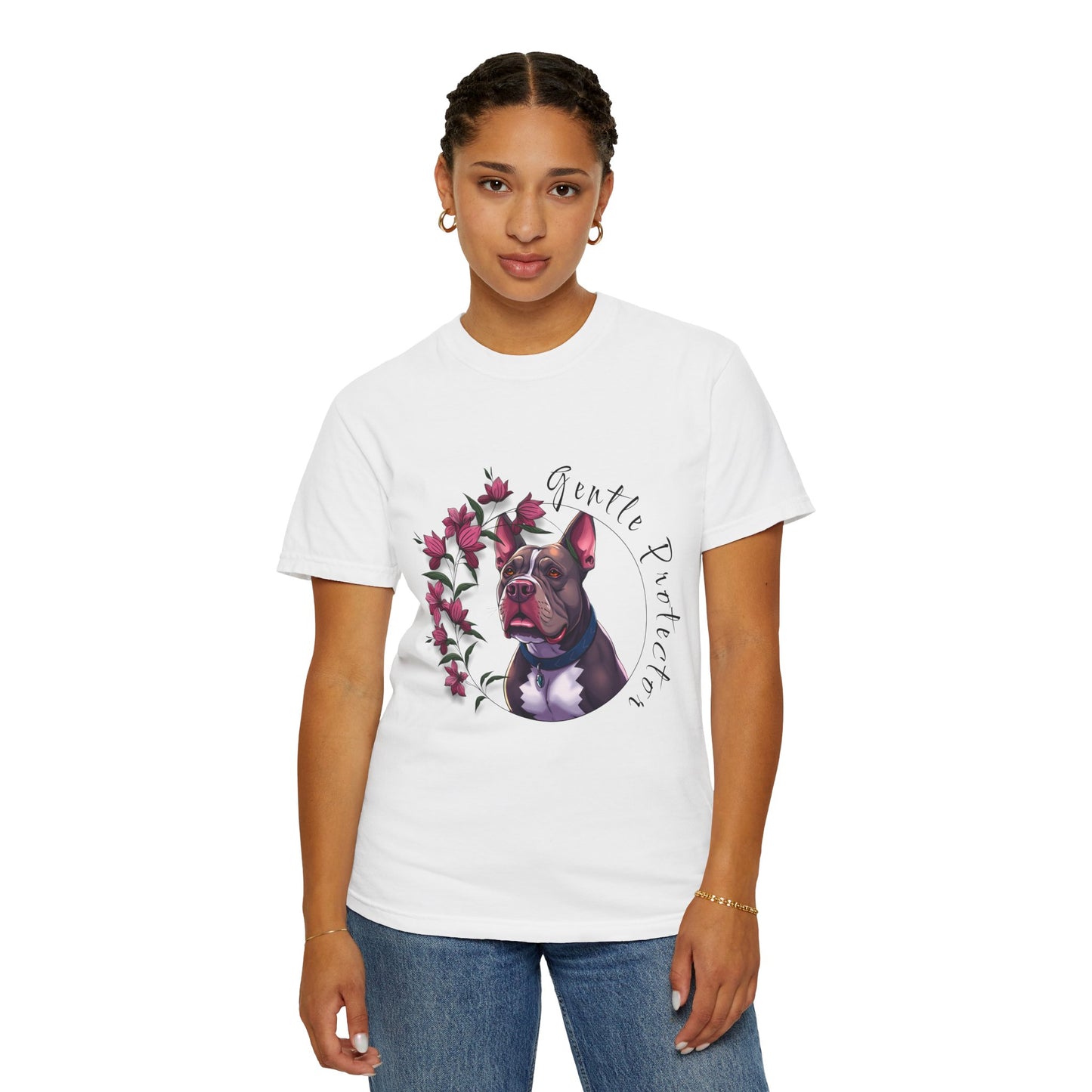 Gentle Protector Dog T-Shirt, Animal Lover Gift, Pet Memorial Tee, Casual Wear, Gift for Dog Owners, Nature T-Shirt