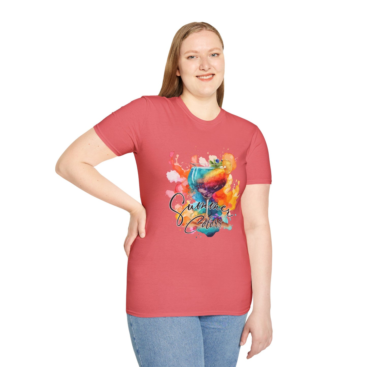 Colorful Artistic T-Shirt with Inspirational Design, Unisex Softstyle Tee, Gift for Art Lovers, Casual Wear, Birthday Gift Idea
