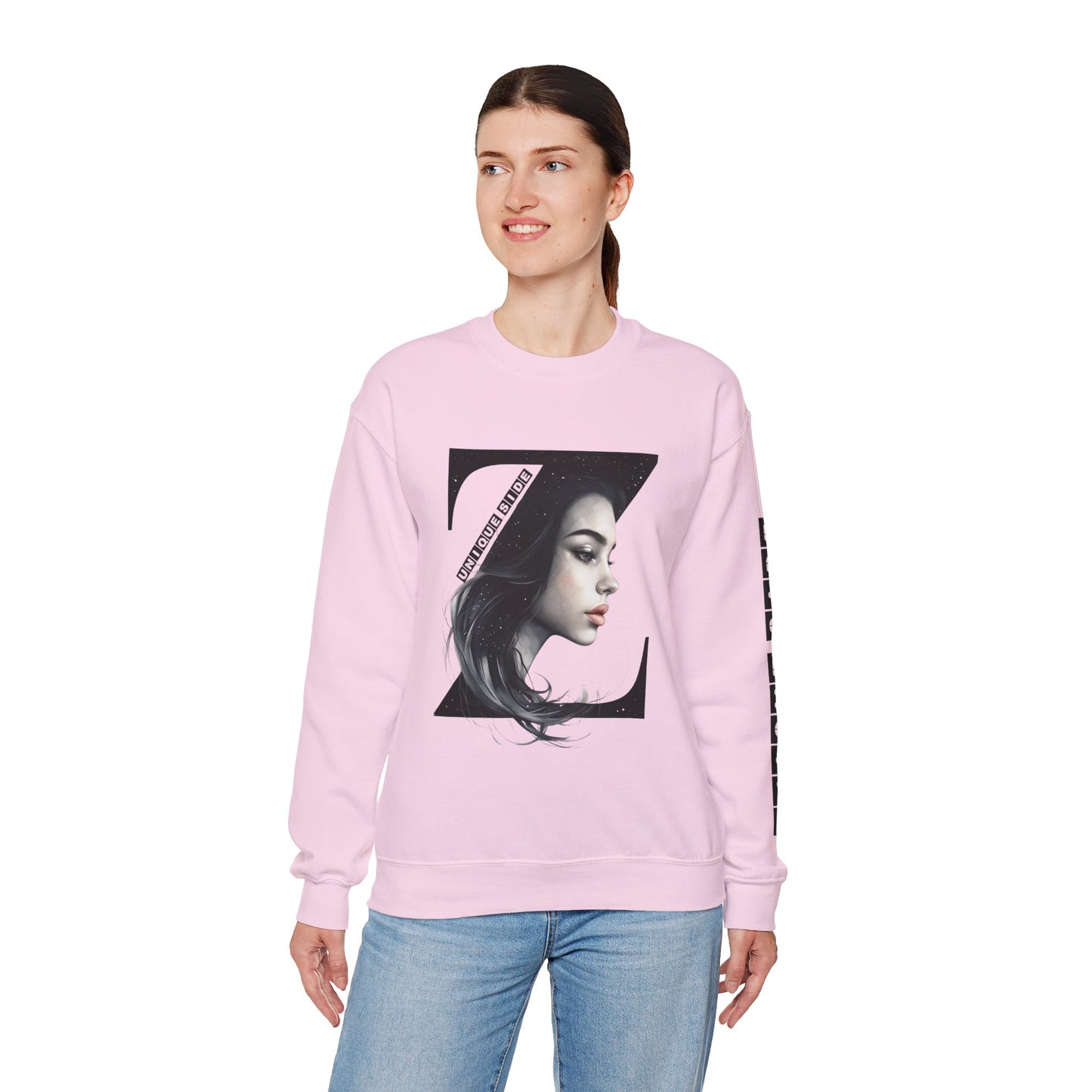 Letter Z, Stylish Artistic Sweatshirt, Trendy Crewneck, Graphic Sweater, Cozy Unisex Top, Unique Gift for Art Lovers, Everyday Comfort