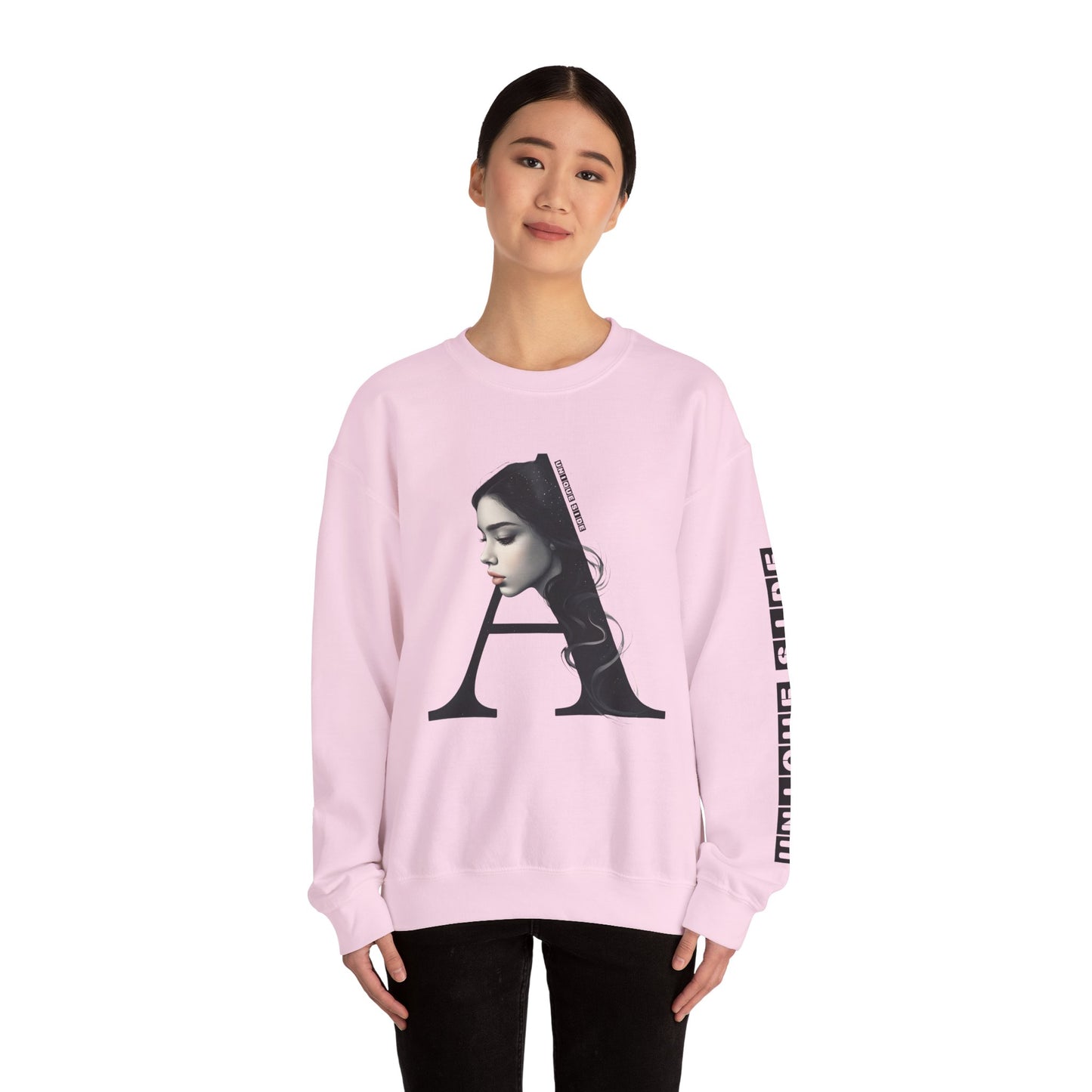 Letter A,Stylish Artistic Sweatshirt, Trendy Crewneck, Graphic Sweater, Cozy Unisex Top, Unique Gift for Art Lovers, Everyday Comfort