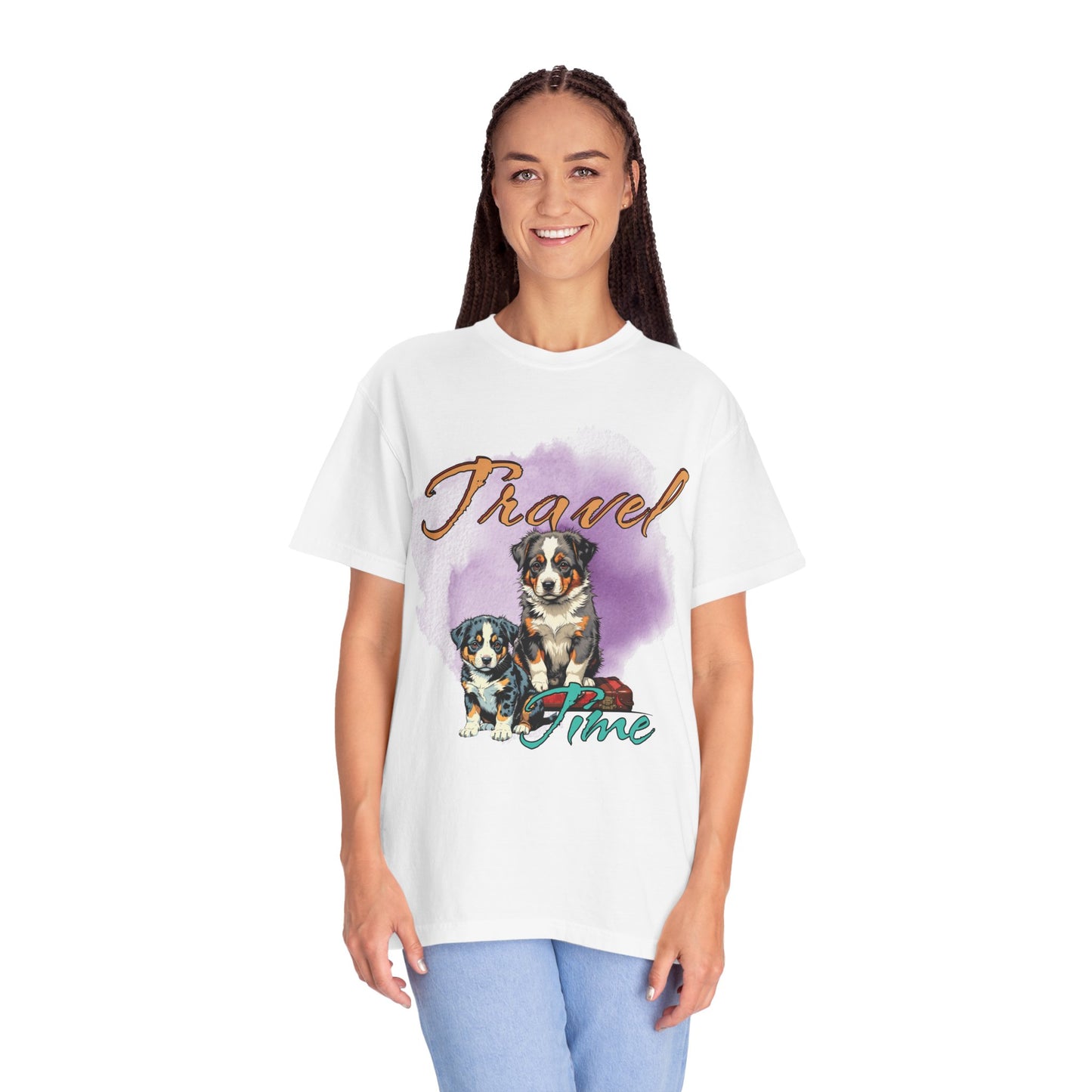Travel Time Dog Lovers Unisex T-Shirt, Vintage Pet Tee, Dog Travel Shirt, Cute Pet Lover Gift, Animal Adventure Apparel