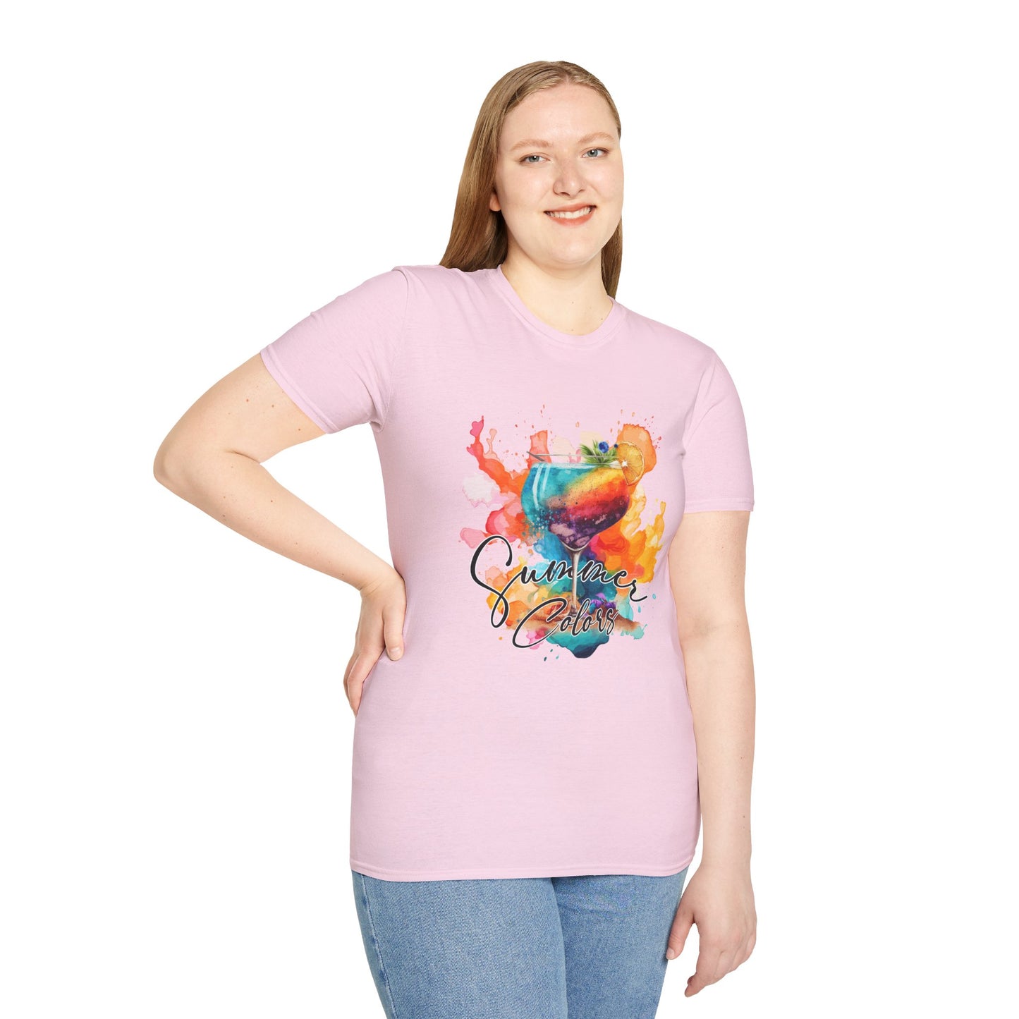 Colorful Artistic T-Shirt with Inspirational Design, Unisex Softstyle Tee, Gift for Art Lovers, Casual Wear, Birthday Gift Idea