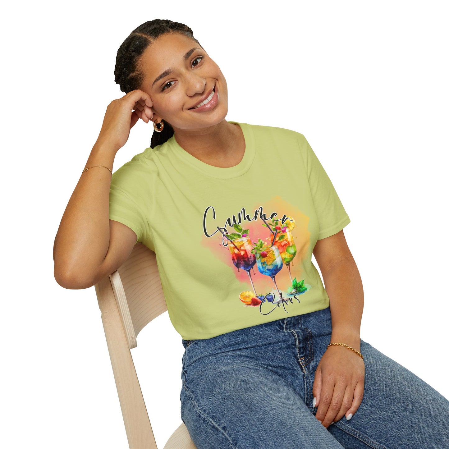 Colorful Floral Summer Unisex T-Shirt, Boho Shirt, Gift for Her, Vacation Tee, Festival Apparel, Summer Outfit
