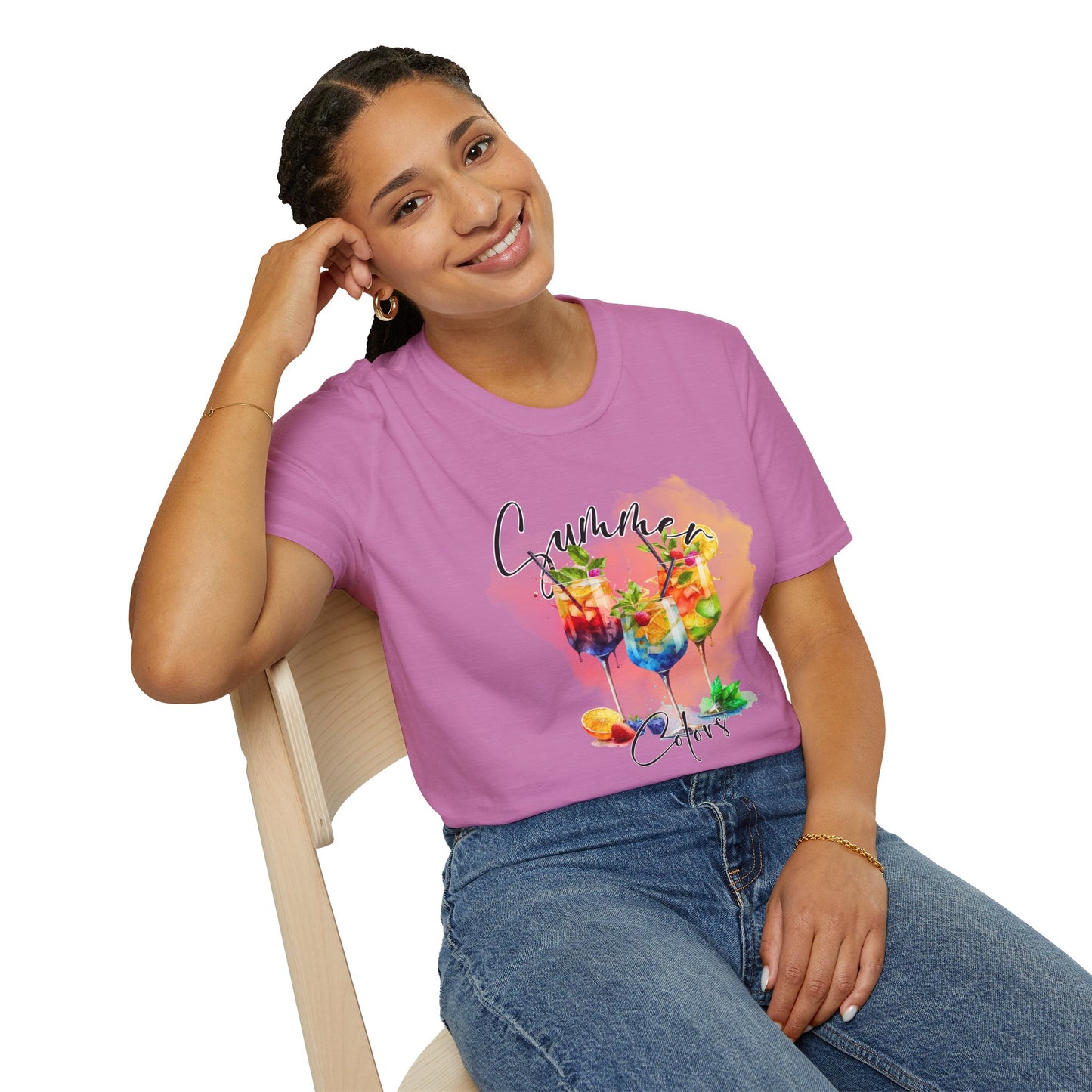 Colorful Floral Summer Unisex T-Shirt, Boho Shirt, Gift for Her, Vacation Tee, Festival Apparel, Summer Outfit