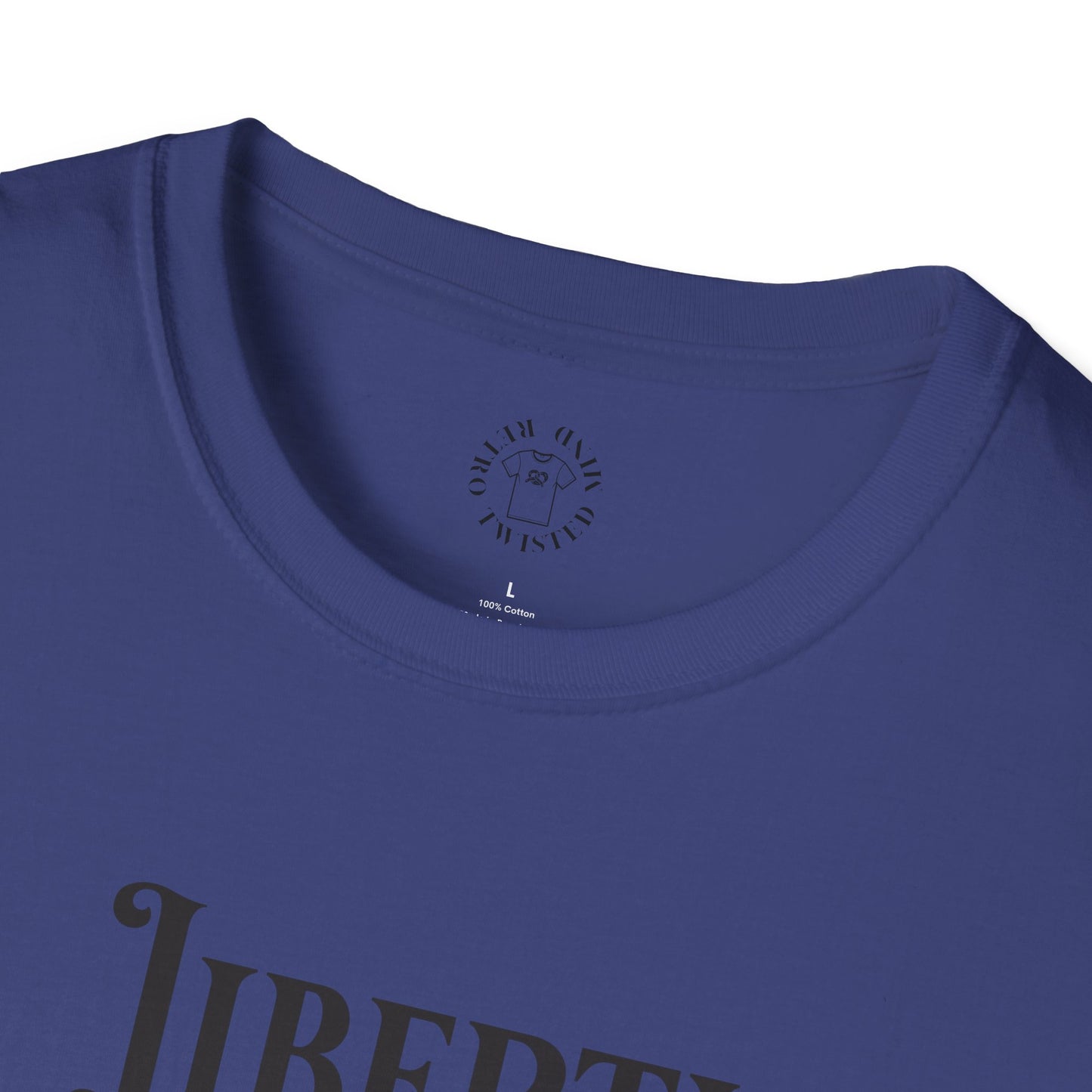 Liberty or Nothing Skull T-Shirt | Unisex Softstyle Tee for Independence Day & Patriotic Celebrations