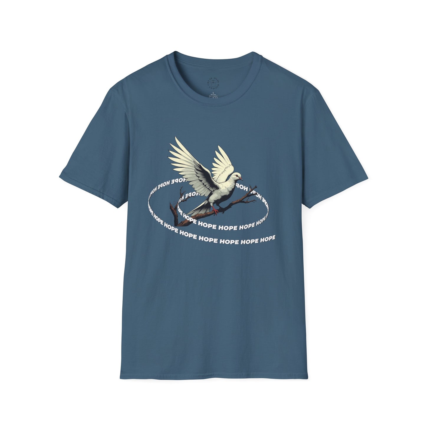 Hopeful Wings Unisex Softstyle T-Shirt - Inspirational Graphic Tee,dove,twisted