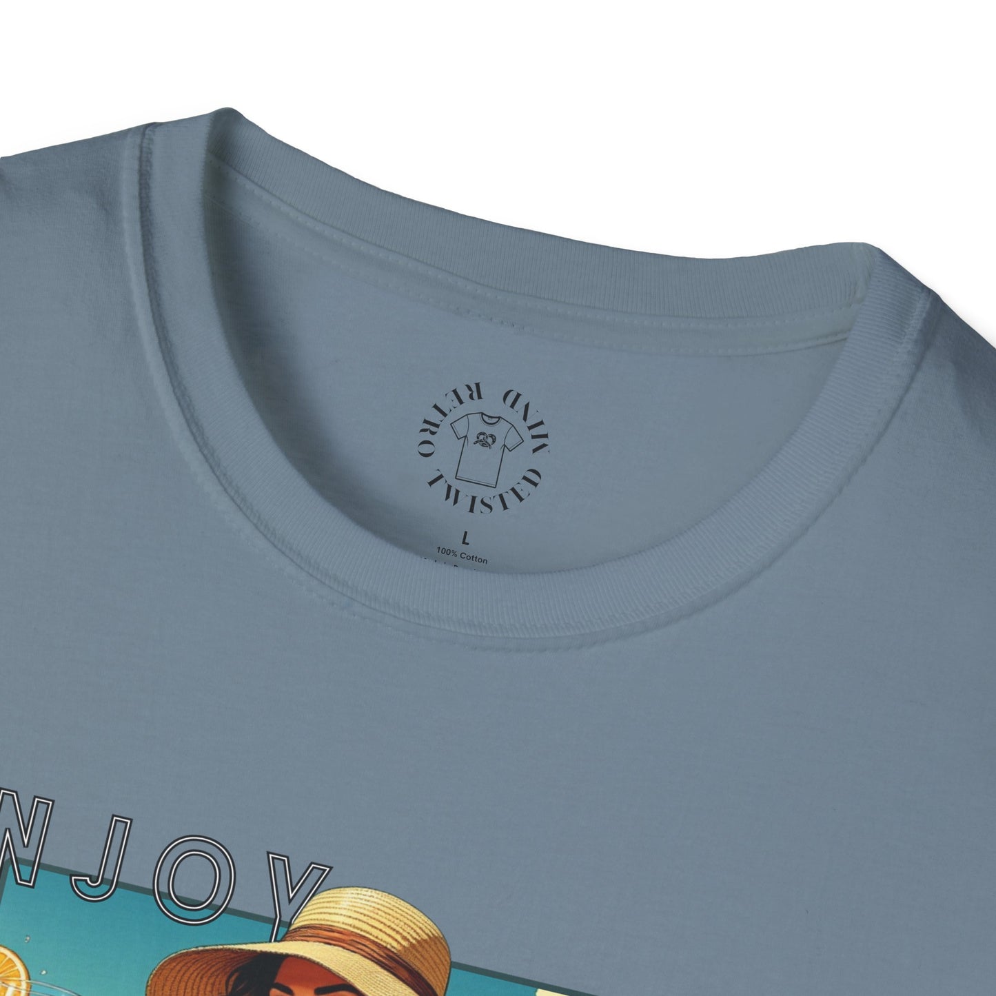 Enjoy Summer Vintage T-Shirt - Unisex Softstyle Tee for Beach Lovers