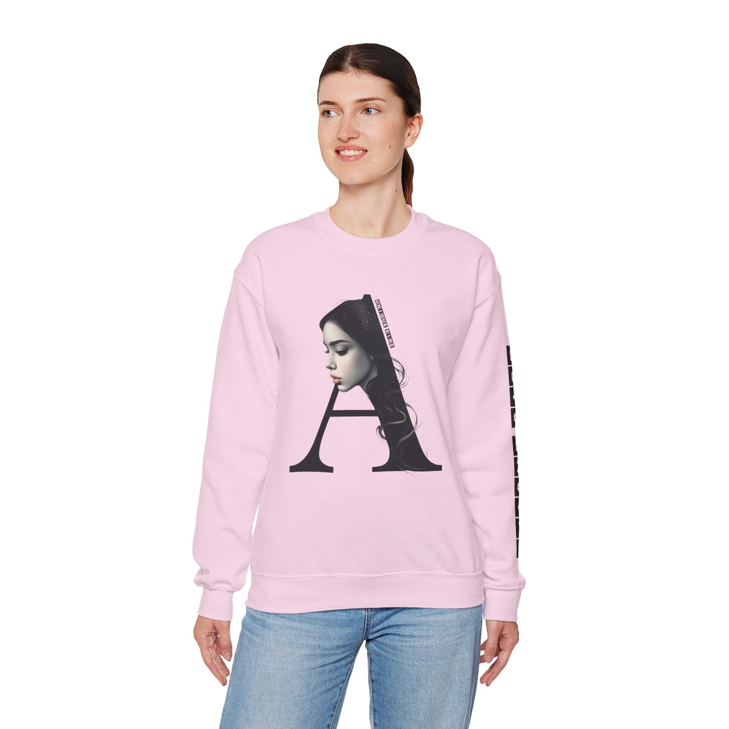 Letter A,Stylish Artistic Sweatshirt, Trendy Crewneck, Graphic Sweater, Cozy Unisex Top, Unique Gift for Art Lovers, Everyday Comfort