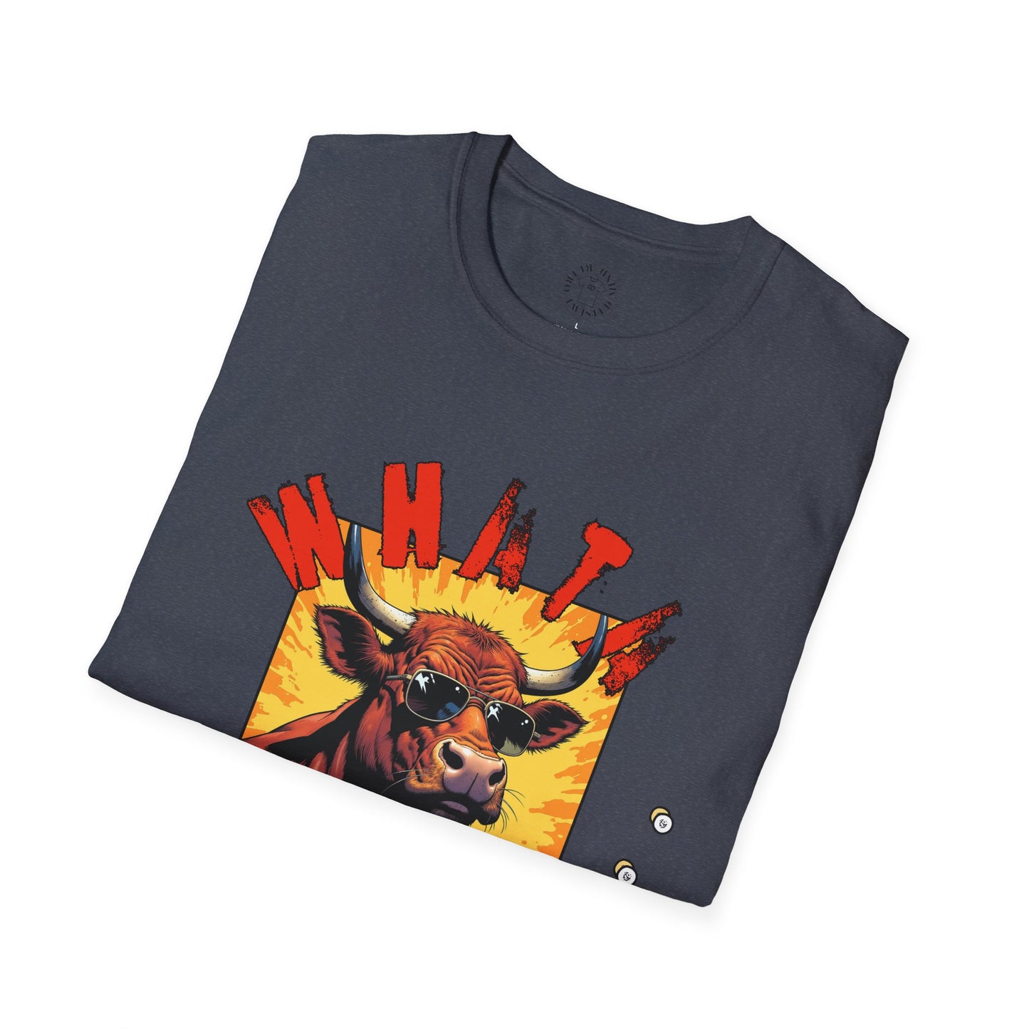 Whimsical Cow Graphic Unisex Softstyle T-Shirt - 'What bull Shhh...'