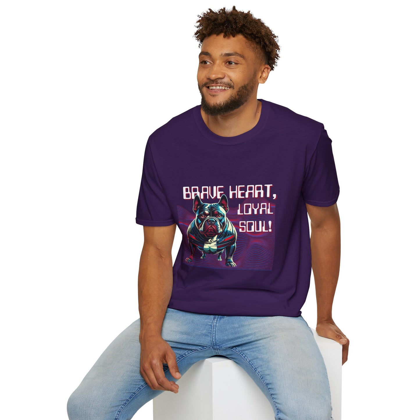Copy of Brave Heart, Loyal Soul Dog T-Shirt - Unisex Softstyle Tee