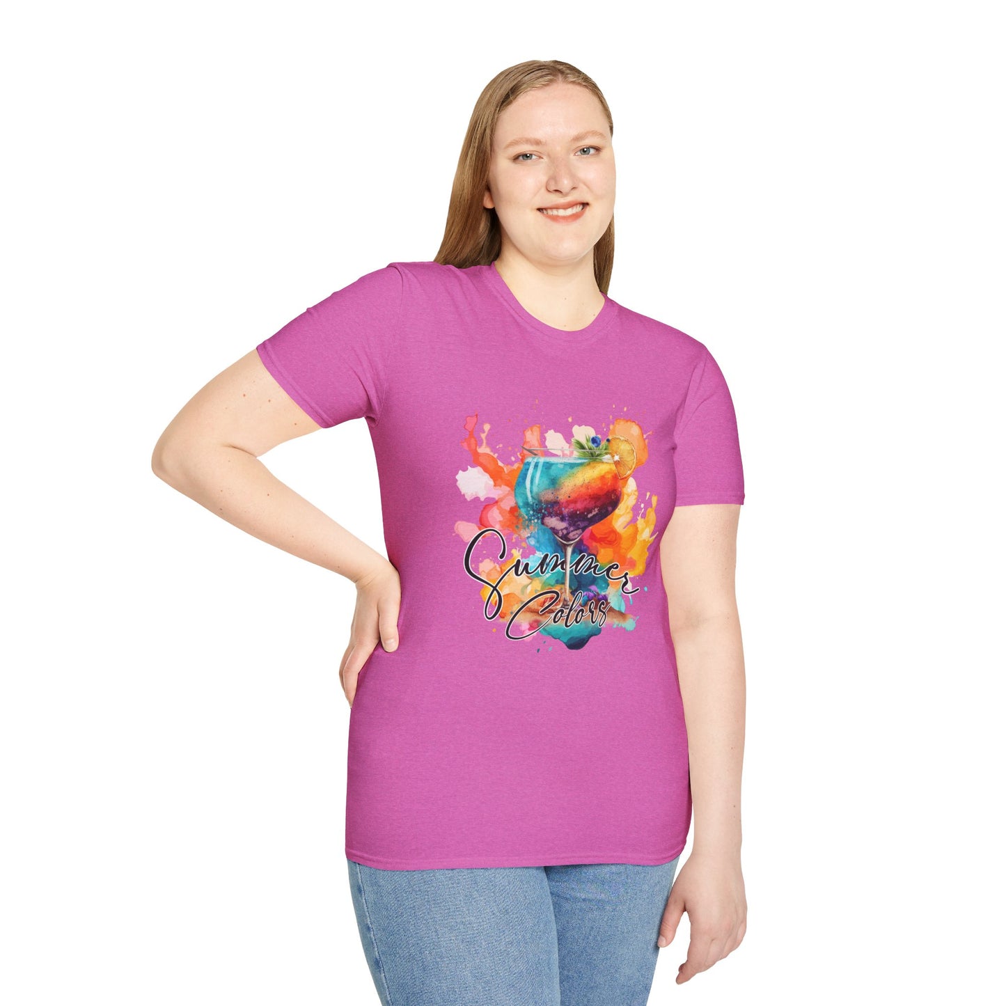 Colorful Artistic T-Shirt with Inspirational Design, Unisex Softstyle Tee, Gift for Art Lovers, Casual Wear, Birthday Gift Idea
