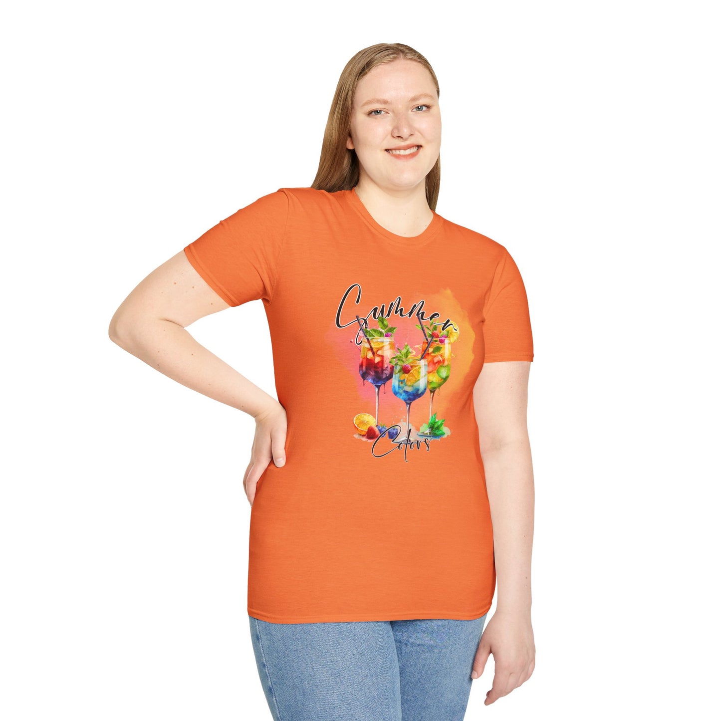 Colorful Floral Summer Unisex T-Shirt, Boho Shirt, Gift for Her, Vacation Tee, Festival Apparel, Summer Outfit