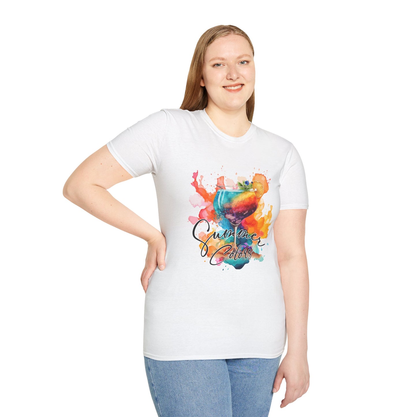Colorful Artistic T-Shirt with Inspirational Design, Unisex Softstyle Tee, Gift for Art Lovers, Casual Wear, Birthday Gift Idea