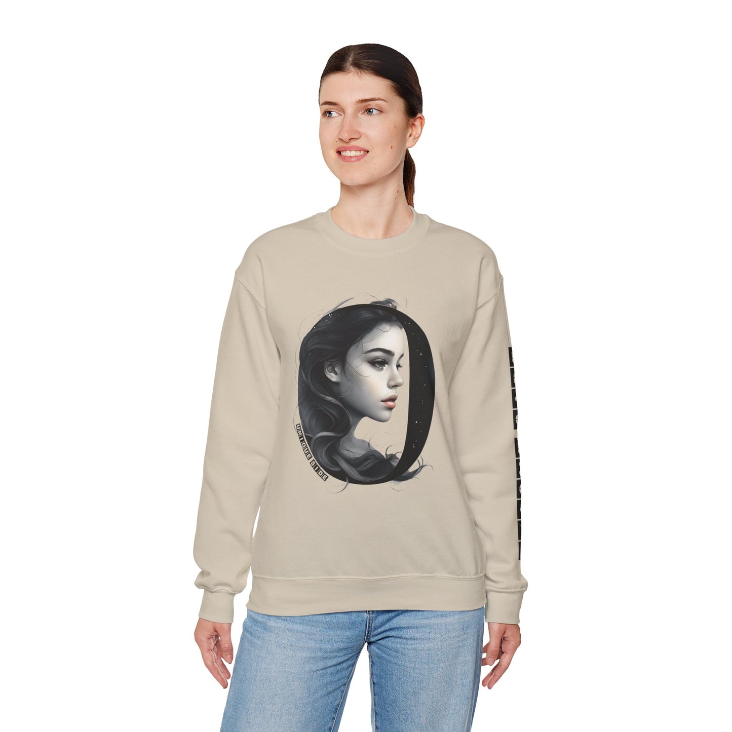 Letter O, Stylish Artistic Sweatshirt, Trendy Crewneck, Graphic Sweater, Cozy Unisex Top, Unique Gift for Art Lovers, Everyday Comfort