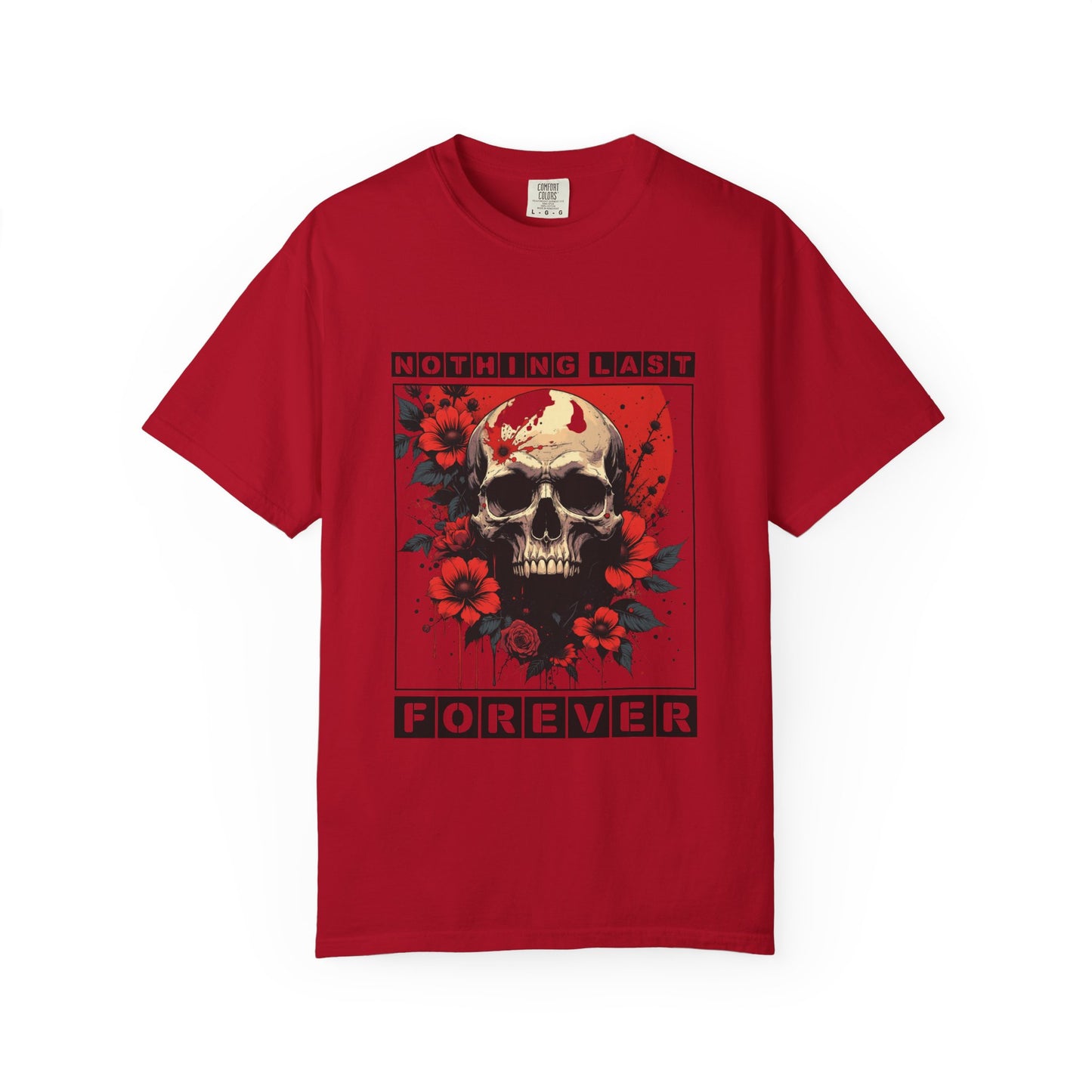 Edgy Skull Graphic T-Shirt - Unique Casual Wear, Unisex Streetwear, Gift for Music Lovers, Halloween Costume, Forever Quote Tee