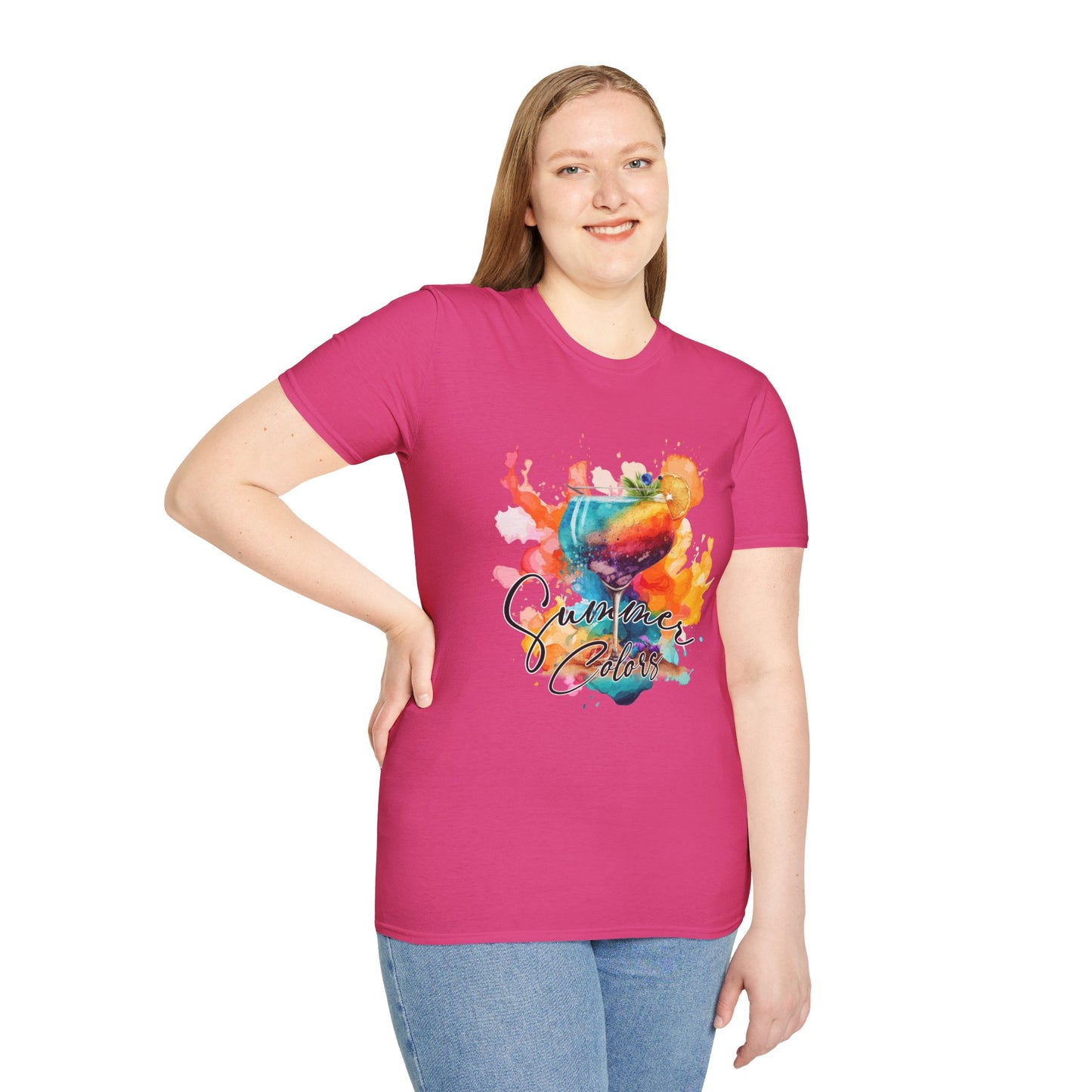 Colorful Artistic T-Shirt with Inspirational Design, Unisex Softstyle Tee, Gift for Art Lovers, Casual Wear, Birthday Gift Idea