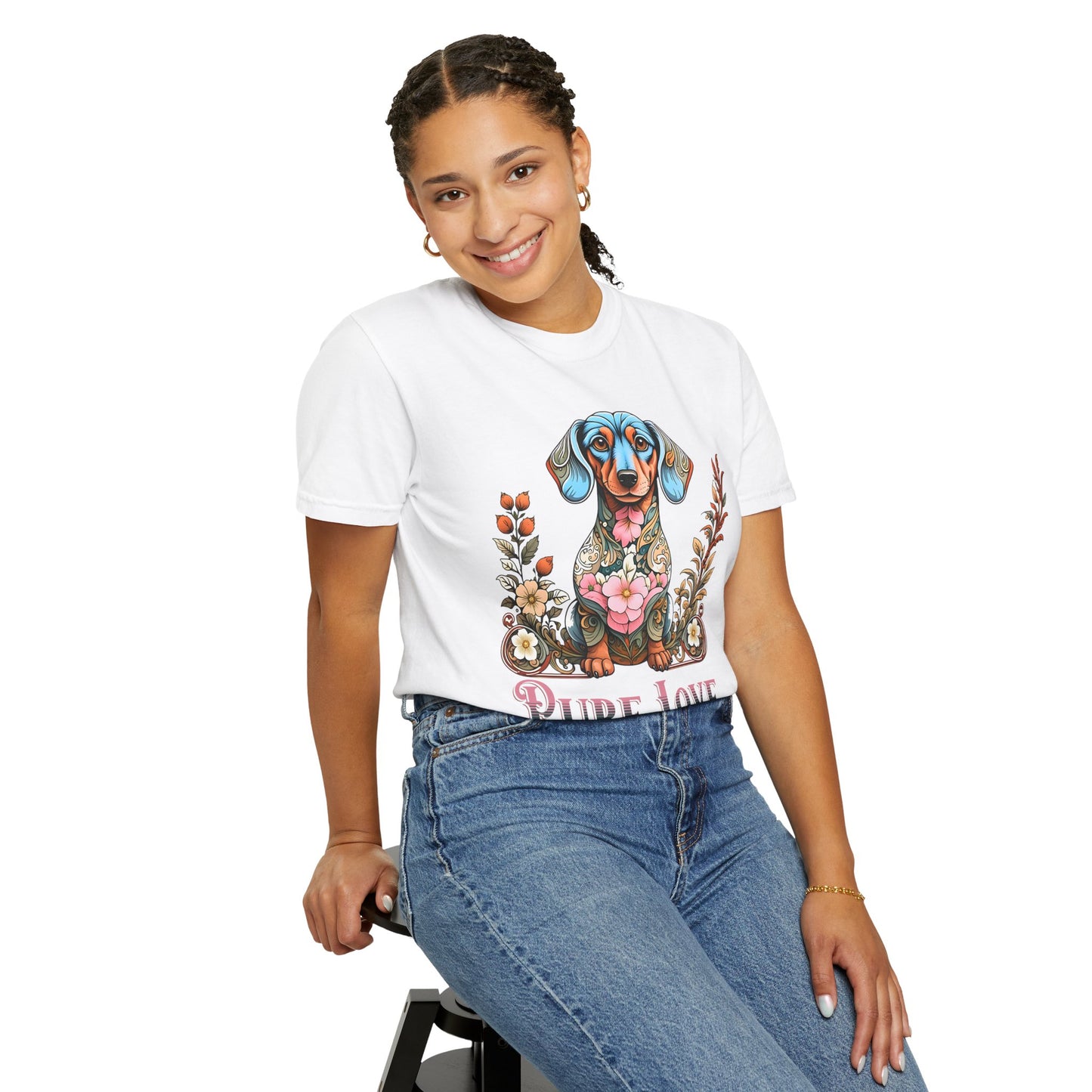 Pure Love Unisex Dog T-Shirt | Colorful Pet Lover Tee