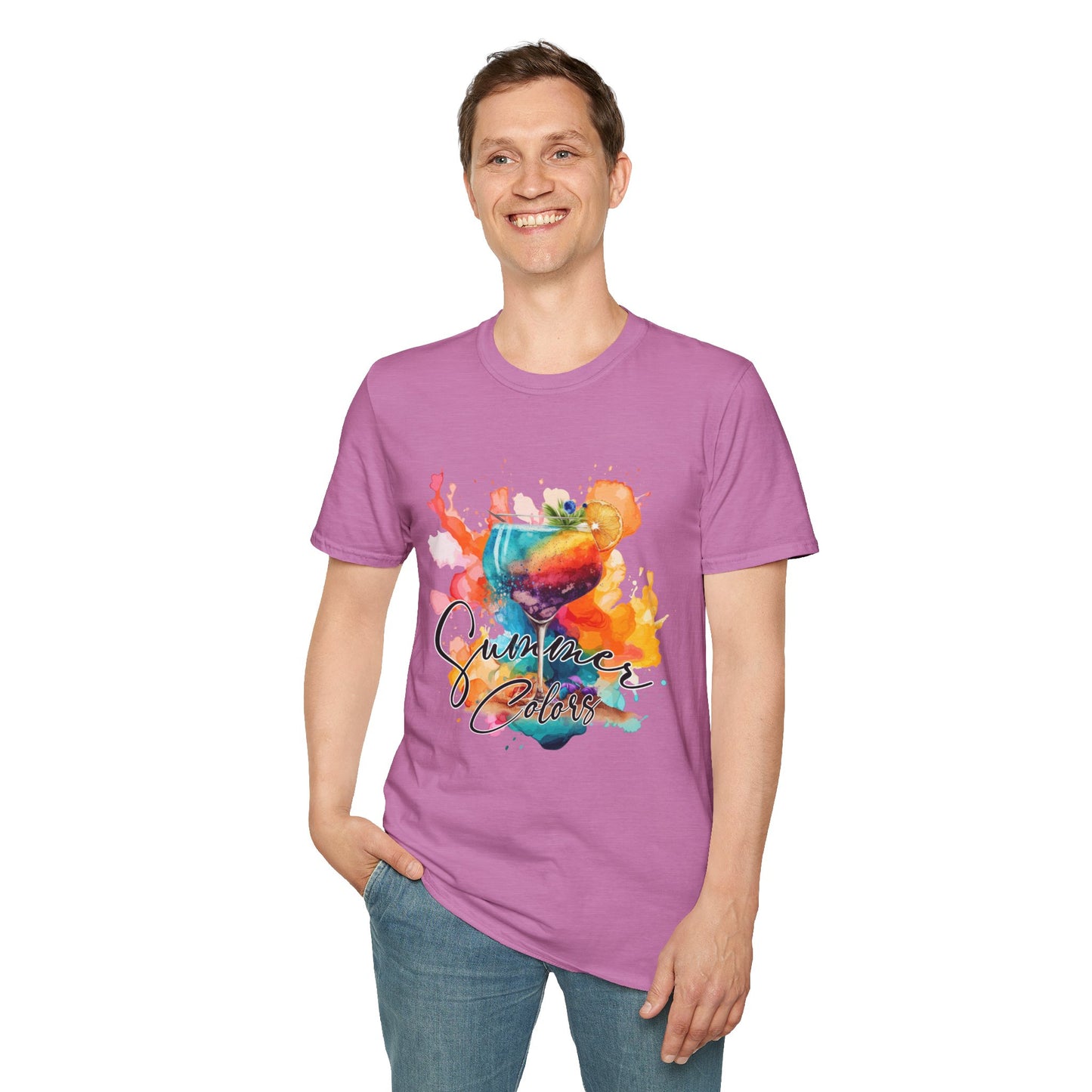Colorful Artistic T-Shirt with Inspirational Design, Unisex Softstyle Tee, Gift for Art Lovers, Casual Wear, Birthday Gift Idea