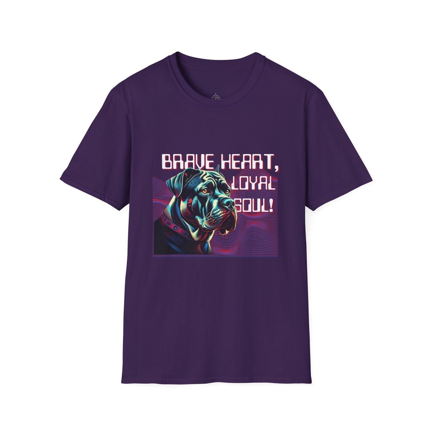 Brave Heart Loyal Soul Dog Graphic Unisex Softstyle T-Shirt