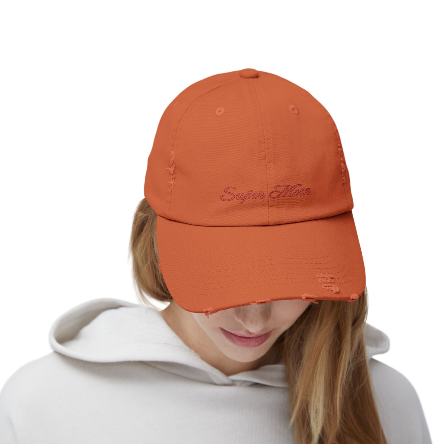 Super Mom Distressed Cap, Gift for Mothers, Casual Style Hat, Everyday Wear, Mother's Day Gift, Unisex Cap