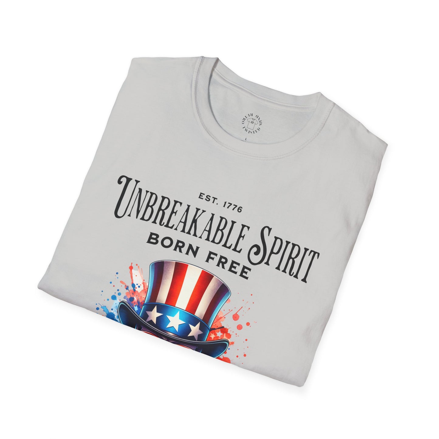 Unisex Softstyle T-Shirt - Unbreakable Spirit Skull Design - Perfect for Independence Day