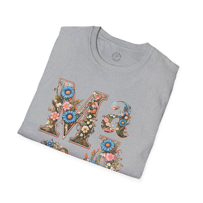 Floral Mama Unisex T-Shirt, Softstyle Tee, Casual Wear, Gift for Mother day,mama