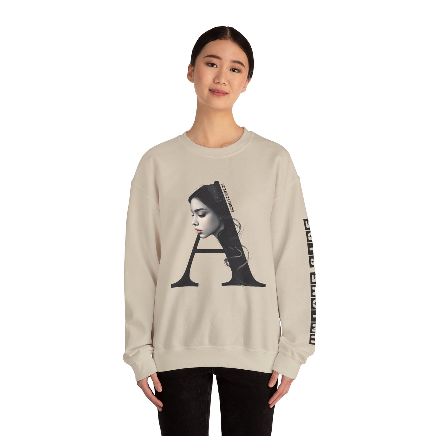 Letter A,Stylish Artistic Sweatshirt, Trendy Crewneck, Graphic Sweater, Cozy Unisex Top, Unique Gift for Art Lovers, Everyday Comfort