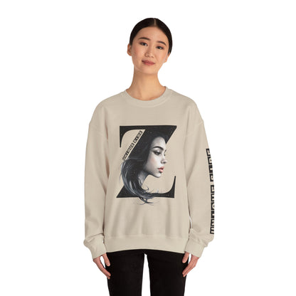Letter Z, Stylish Artistic Sweatshirt, Trendy Crewneck, Graphic Sweater, Cozy Unisex Top, Unique Gift for Art Lovers, Everyday Comfort