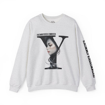 Letter Y, Stylish Artistic Sweatshirt, Trendy Crewneck, Graphic Sweater, Cozy Unisex Top, Unique Gift for Art Lovers, Everyday Comfort