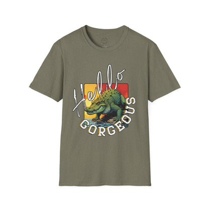 Hello Gorgeous Unisex Softstyle T-Shirt – Fun and Casual Graphic Tee,florida,gator,
