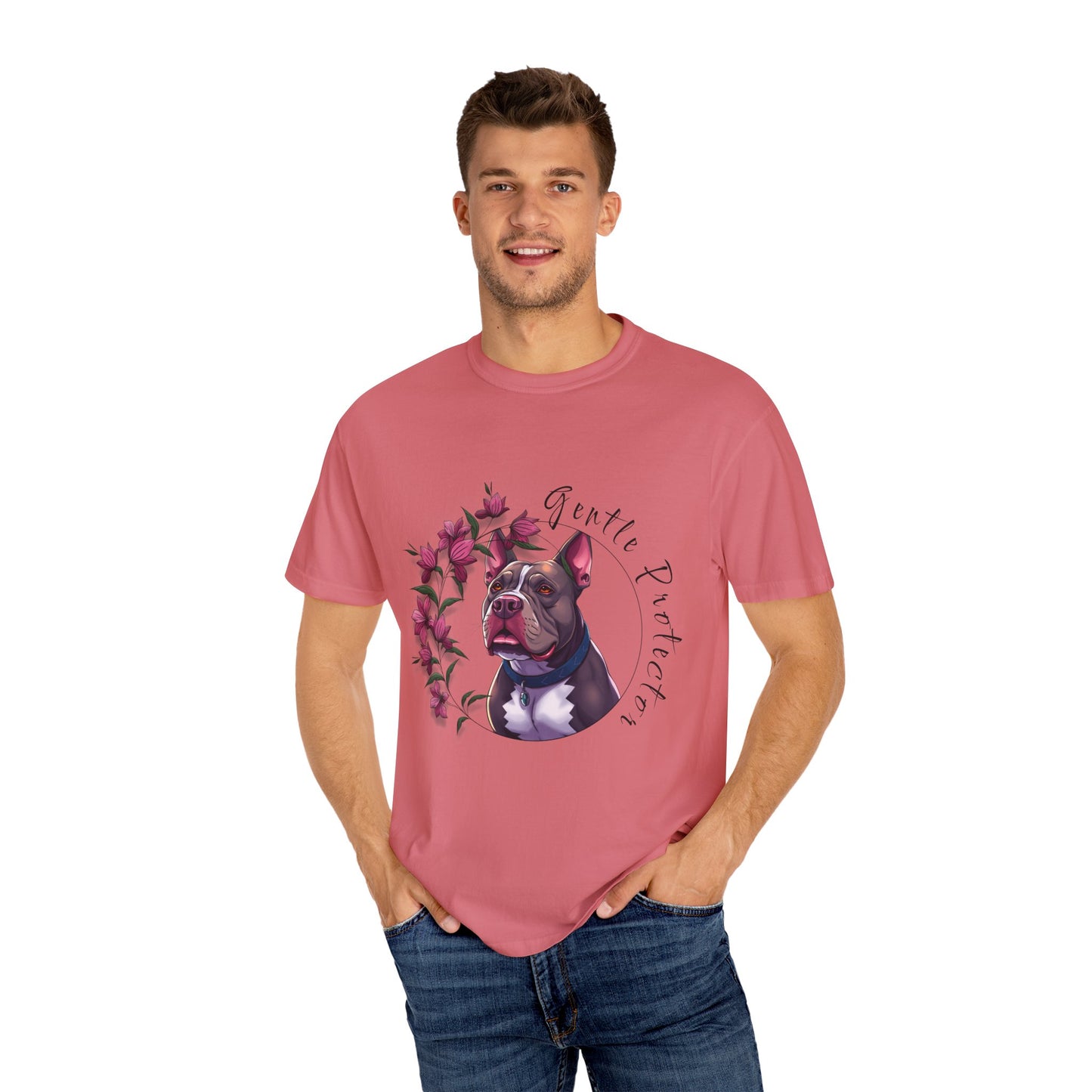 Gentle Protector Dog T-Shirt, Animal Lover Gift, Pet Memorial Tee, Casual Wear, Gift for Dog Owners, Nature T-Shirt