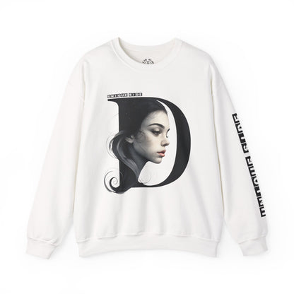 Letter D,Stylish Artistic Sweatshirt, Trendy Crewneck, Graphic Sweater, Cozy Unisex Top, Unique Gift for Art Lovers, Everyday Comfort