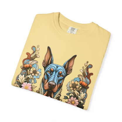 Pure Love Dog Art Unisex T-Shirt - Vibrant Floral Design