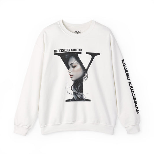 Letter Y, Stylish Artistic Sweatshirt, Trendy Crewneck, Graphic Sweater, Cozy Unisex Top, Unique Gift for Art Lovers, Everyday Comfort