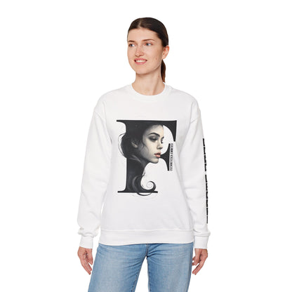 Letter F, Stylish Artistic Sweatshirt, Trendy Crewneck, Graphic Sweater, Cozy Unisex Top, Unique Gift for Art Lovers, Everyday Comfort