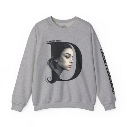 Letter D,Stylish Artistic Sweatshirt, Trendy Crewneck, Graphic Sweater, Cozy Unisex Top, Unique Gift for Art Lovers, Everyday Comfort