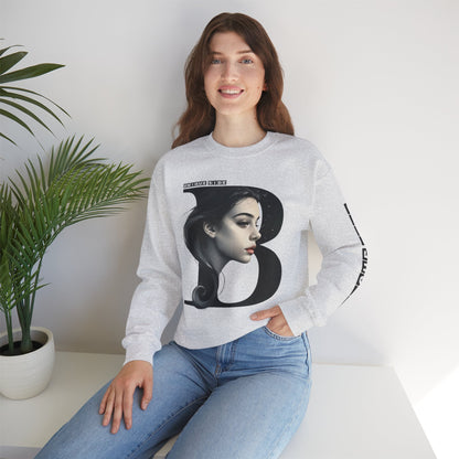 Letter B,Stylish Artistic Sweatshirt, Trendy Crewneck, Graphic Sweater, Cozy Unisex Top, Unique Gift for Art Lovers, Everyday Comfort
