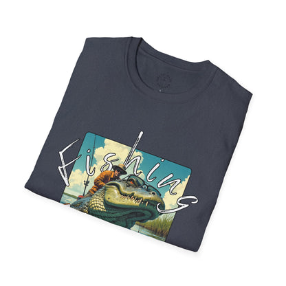 Fishing Like a Pro Unisex Softstyle T-Shirt,gator