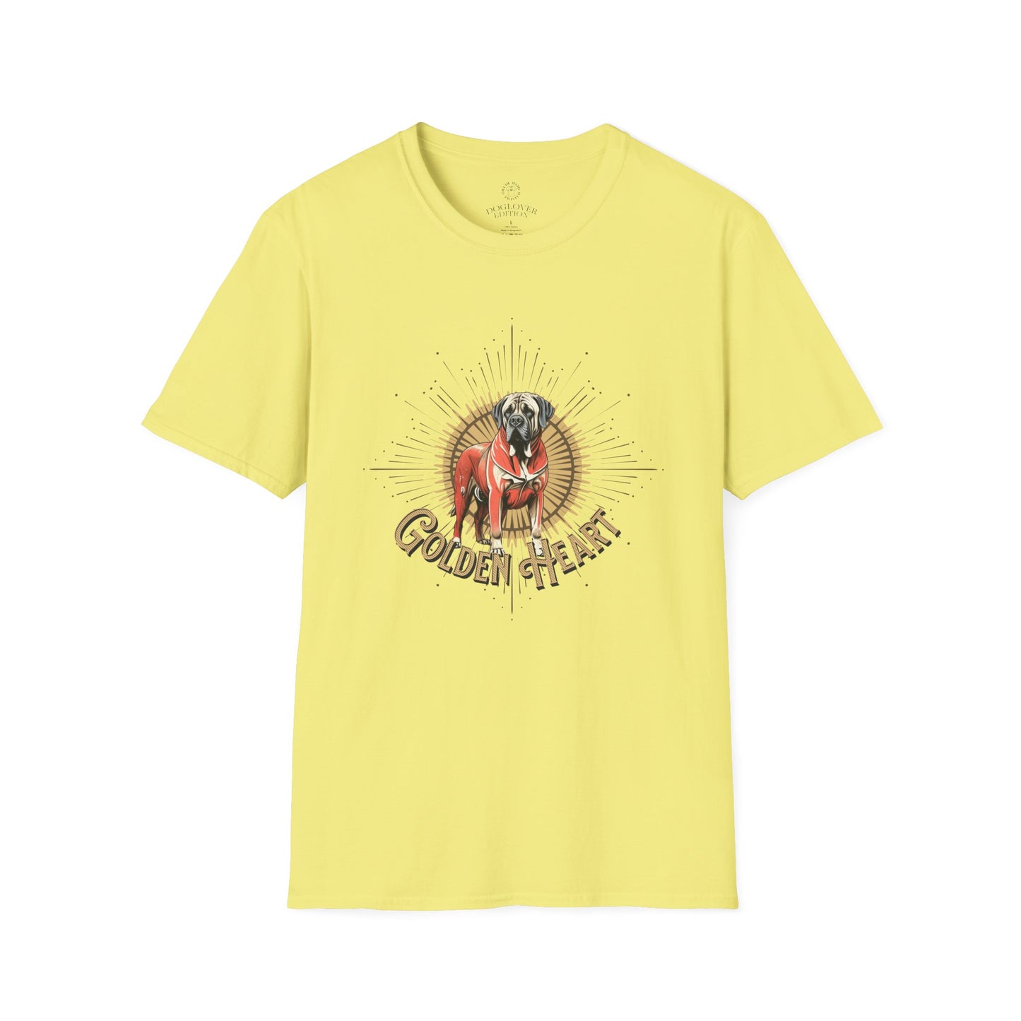 Golden Heart Unisex Softstyle T-Shirt - Perfect Gift for Dog Lovers