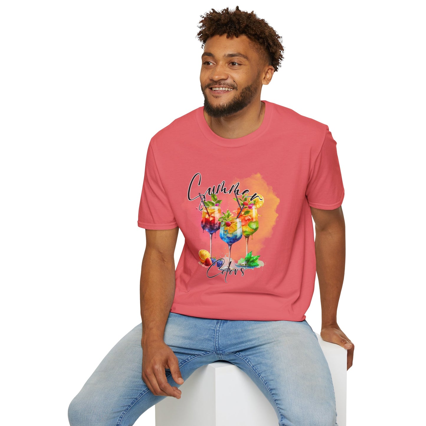 Colorful Floral Summer Unisex T-Shirt, Boho Shirt, Gift for Her, Vacation Tee, Festival Apparel, Summer Outfit